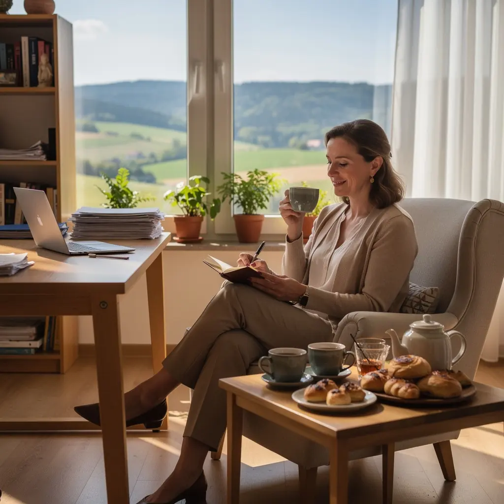 Svetlo prenikajúce cez sklo s čajom a bylinkami na stole