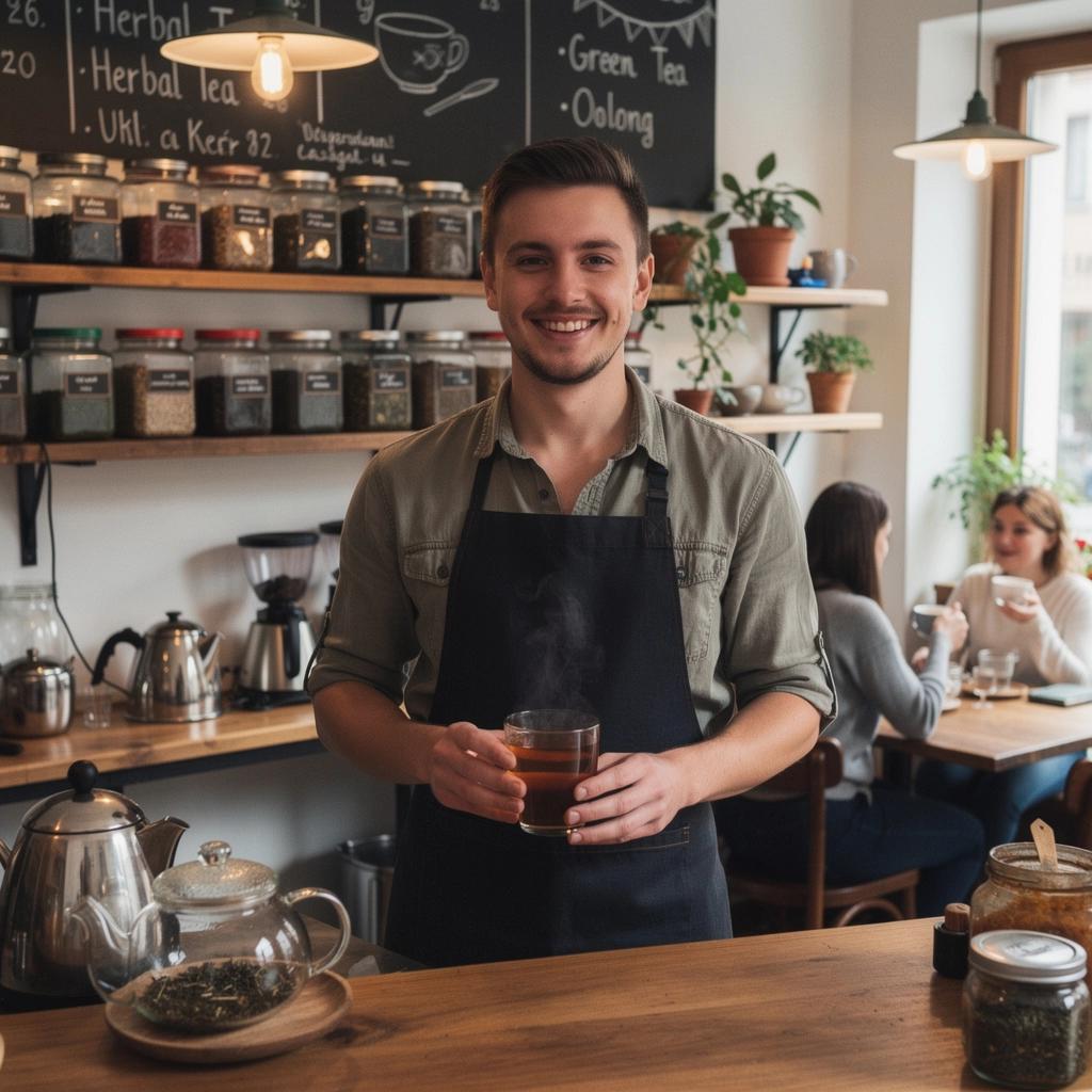 Zmes byliniek na čaj na drevenom stole s prírodným pozadím